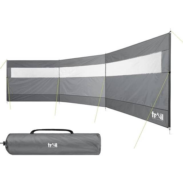 Trail 5m x 1.4m Metal Poled Windbreak - Grey
