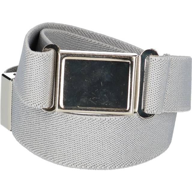 CTM Kids' Adjustable Elastic Belt with Magnetic Buckle - Light Grey (one size)