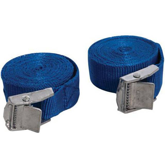 2 Pack 2.5m x 25mm Tough Buckled Straps Set Cam Buckle Tie Down Roof Rack