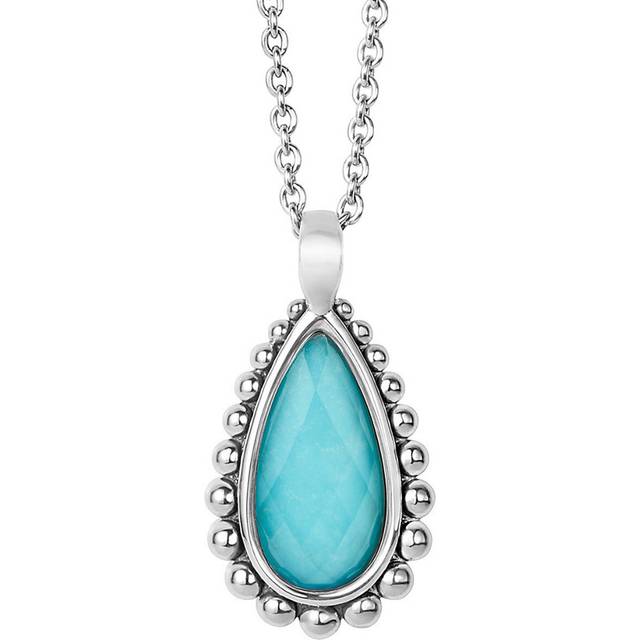 Lagos Maya Silver Turquoise Doublet Necklace