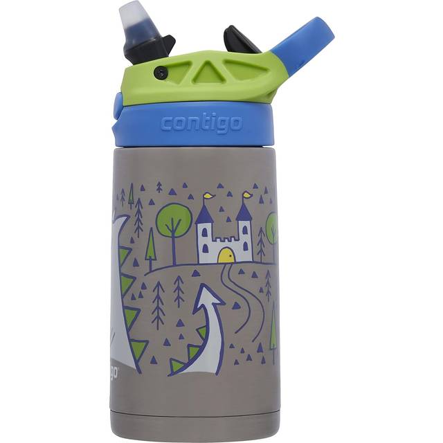 Kids Thermal Drinking Bottle Easy Clean Autospout with Straw, BPA-free stainless steel water bottle, 100% leak-proof, easy to clean, ideal for daycare