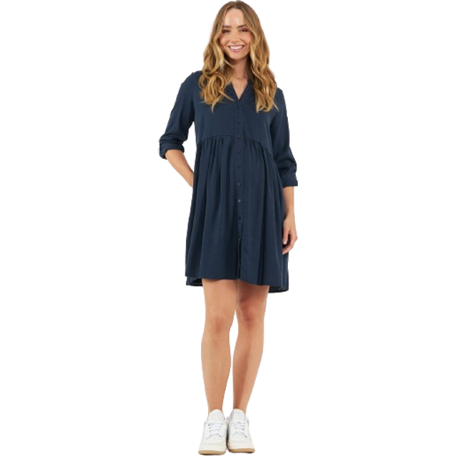 Ripe Demi Shirt Maternity & Nursing Dress, Navy