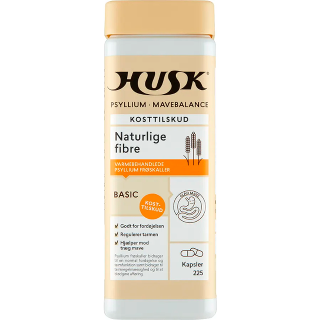 HUSK Psyllium Mavebalance - 225 kapslar