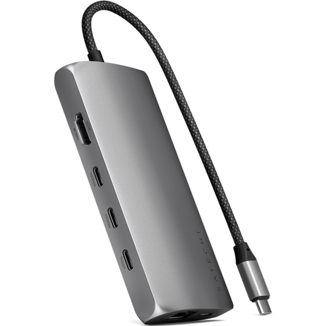 Satechi Usb-c Multiport Adapter 8k With Ethernet V3 - Space Grey Usb 3.2 Gen 1 (3.1 Gen 1) Type-c