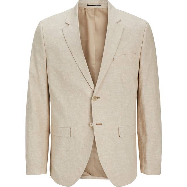 JACK & JONES JPRRIVIERA Linne blazer smal passform SN, Travertine/passform: smal passform, 46