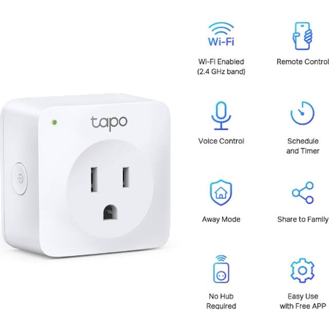 TP-Link Tapo P100(2-pack) Mini Smart Wi-Fi Socket
