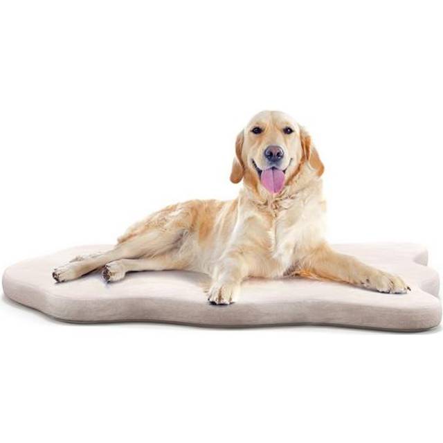 Large Dog Bed with Memory Foam Support and Removable Pet Bed - Beige - 110cm