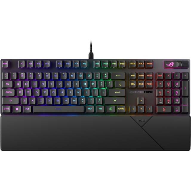 ASUS ROG Strix Scope II RX - Tangentbord - 100% - full size - backlit - tangentbrytare: ROG RX RED optiskt mekaniskt - svart