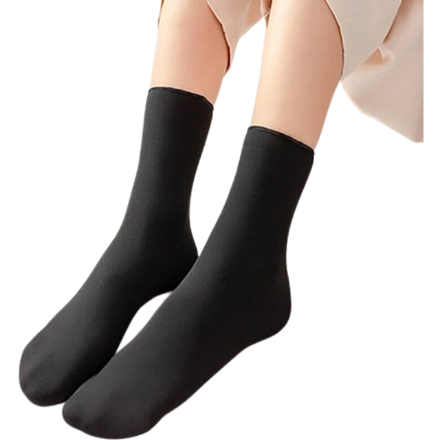 (black) 4 pairs of colors optional warm fluffy elastic cold resistance Brushed lining socks