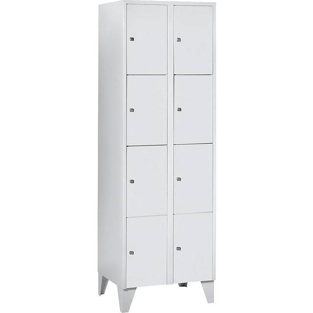 Wolf 2 compartments, 2 compartments, light grey, W 600 mm, with feet - light grey RAL 7035