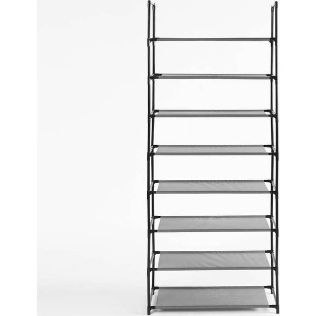 8 Tier Storage Rack Shoe Shelving Organiser - Charcoal - One Size