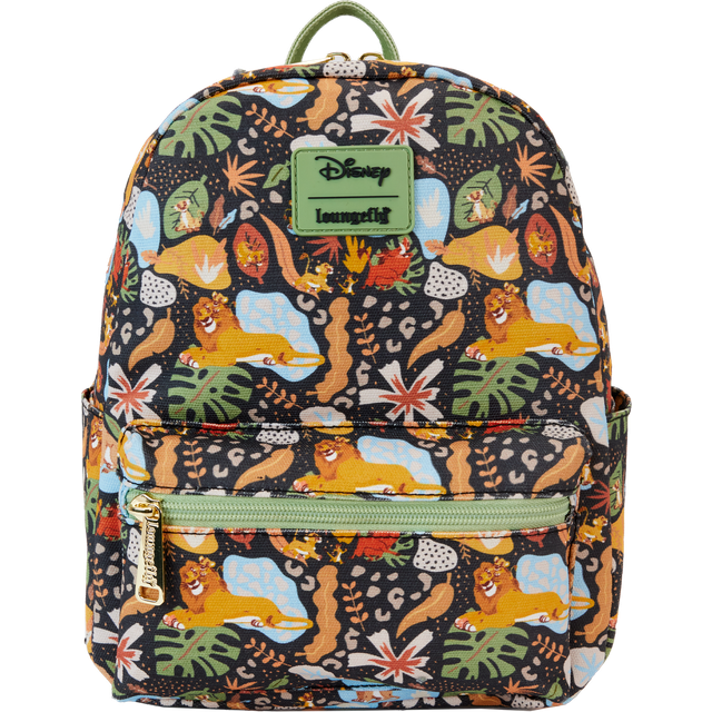 Disney Lion King 30th Anniv. Canvas Mini Backpack - Black&#47;Brown&#47;Green (One-Size)