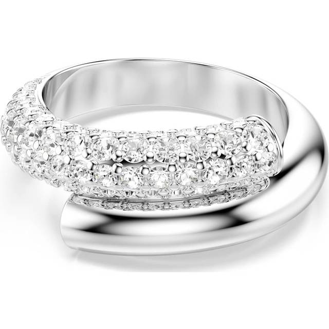 Dextera ring, White, Rhodium plated - 60