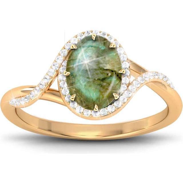 'Natural Radiance' White Topaz & Labradorite Ring