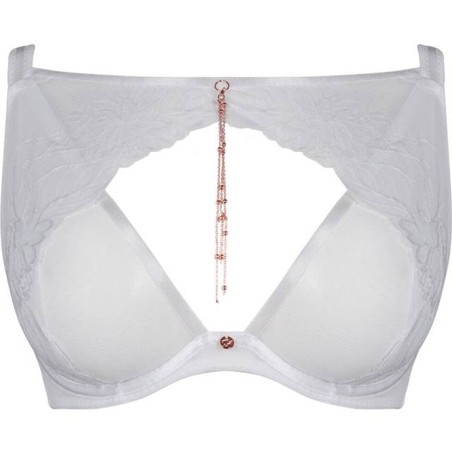 Scantilly Unveiled Deep Plunge Bra White