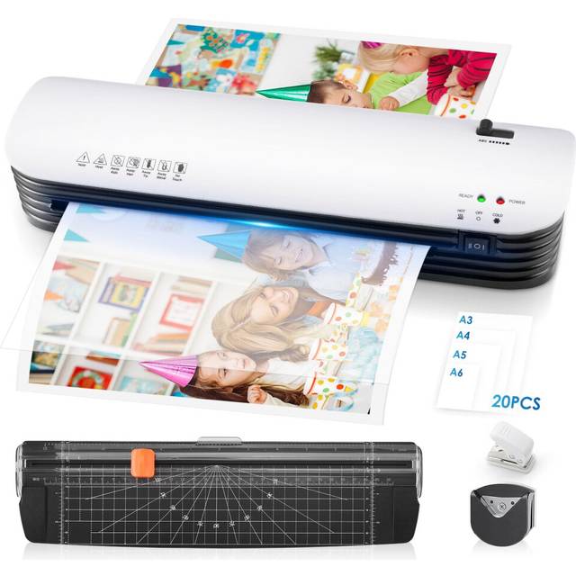Laminator, Laminator Machine 13 Inch Cold and Thermal for A3/A4/A5/A6,A3 A4 Laminator with Paper Cutter and Corner Rounder,Laminating Machine for Home