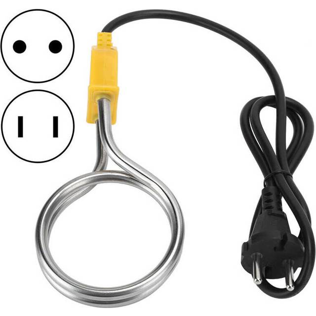 Chauffe eau Electrique 1200W Stainless Steel Immersion Heater Portable Boiler Water Heating Rod for Home Travel Household