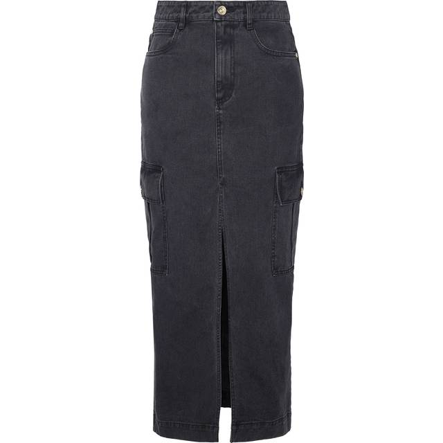 Barbour International Tamsin Denim Maxi Skirt - UK 14 - Black
