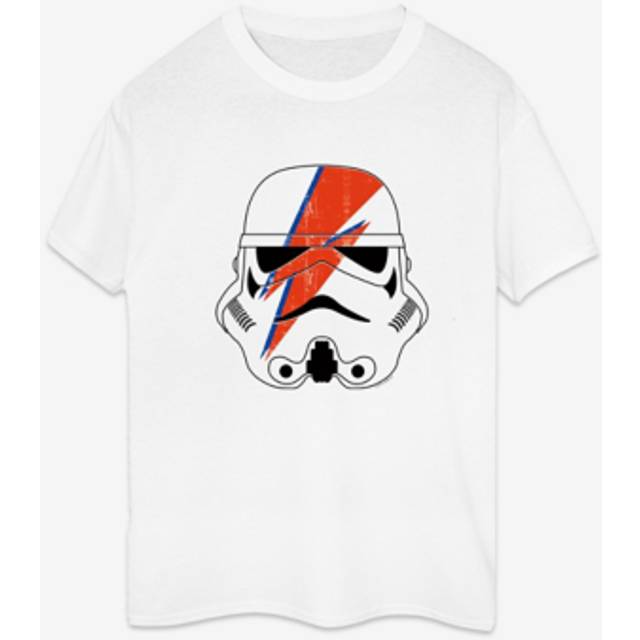 (XL, White) Star Wars Mens Stormtrooper Glam Lightning Bolt T-Shirt