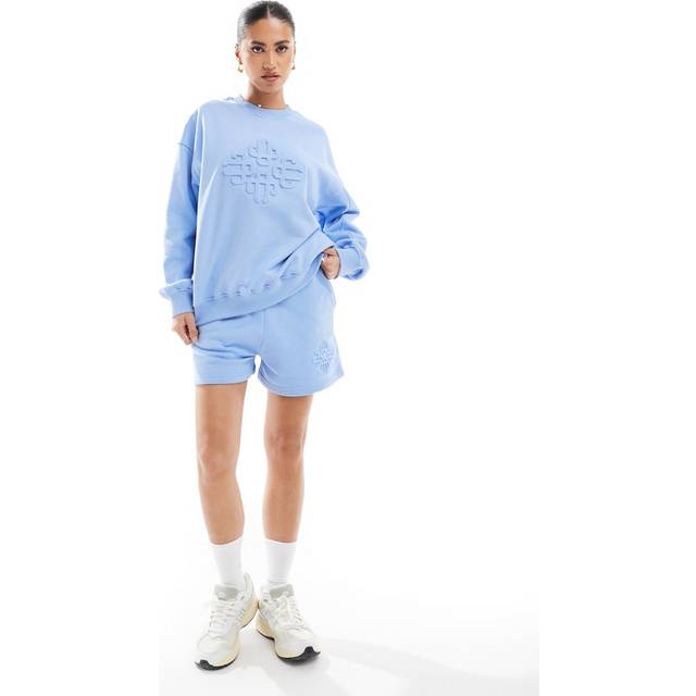 Emblem Embossed Shorts - Blue