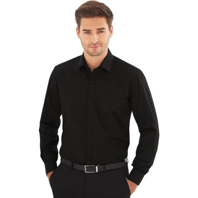 Brook Taverner Rapino Classic Fit Shirt BT7539 Black 17.5&quot; Colour