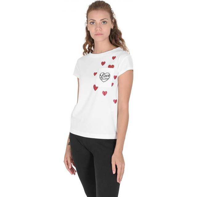 Love Moschino Womens T-Shirt - White - Size EU 46 (Womens)