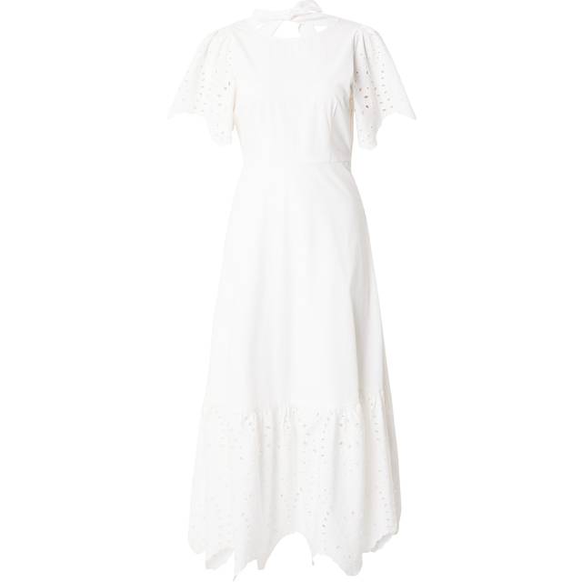 Selected FEMME - Maxiklänning slfKelli SS Ankle Broderi Dress - Vit