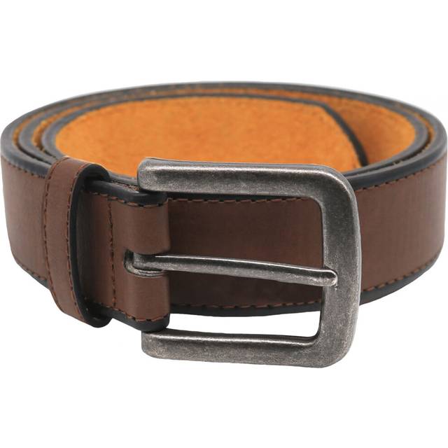 Size 60 Mens D555 Brown & Silver Buckle Belt Big & Tall