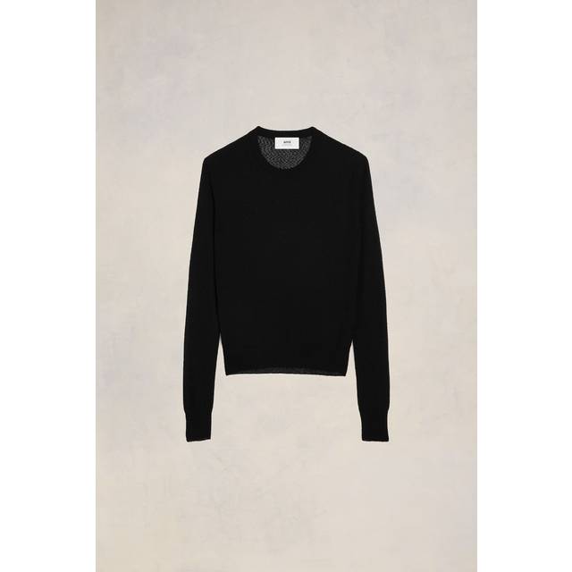 AMI Paris Black Semi-Sheer Sweater - BLACK/001 - M