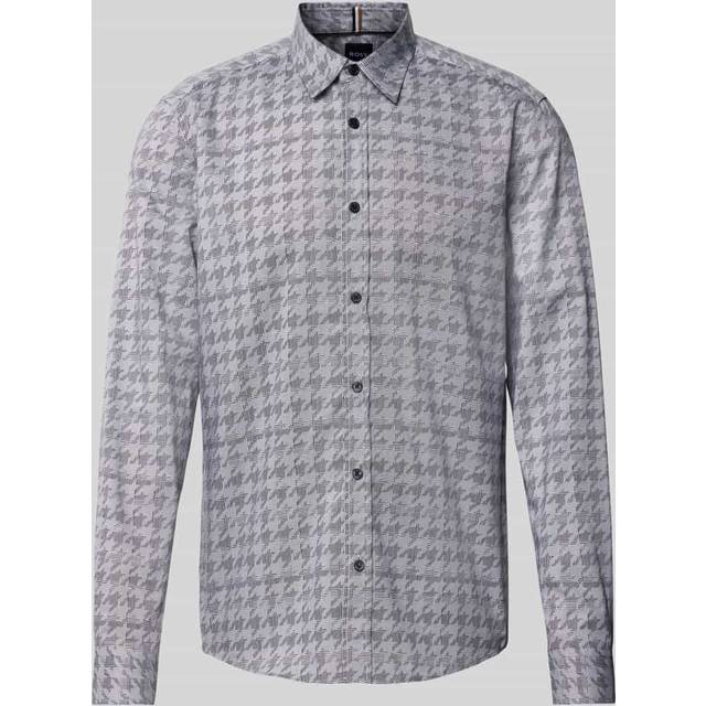 Hugo Boss Men's Regular-Fit Shirt - Grey - Size: 44/Regular