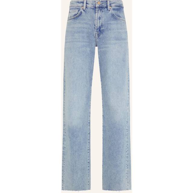 Light Blue Wide Leg Raw Jeans (31)
