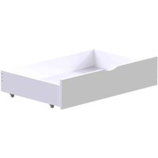 Junior Vida Libra Solid Pine Wood Underbed Drawer Storage, Set Of 2, White, White