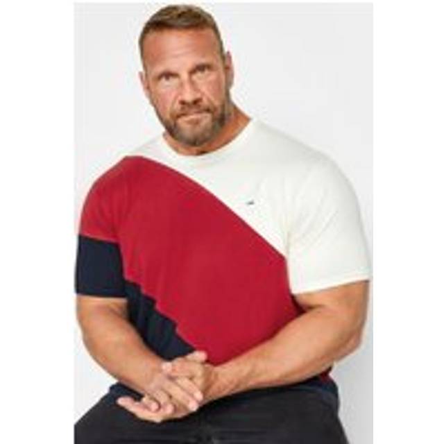 Size 7-8Xl Mens Badrhino Big & Tall Red Diagonal Stripe Tshirt Big & Tall - 7-8XL