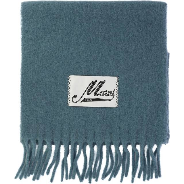 Marni Men&#39;s Scarf With Logo Patch in Light Blue | ASZC0005A0UTW91800B47 (One Size)