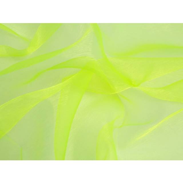 Minerva Core Range Sheer Organza Fabric Flo Yellow