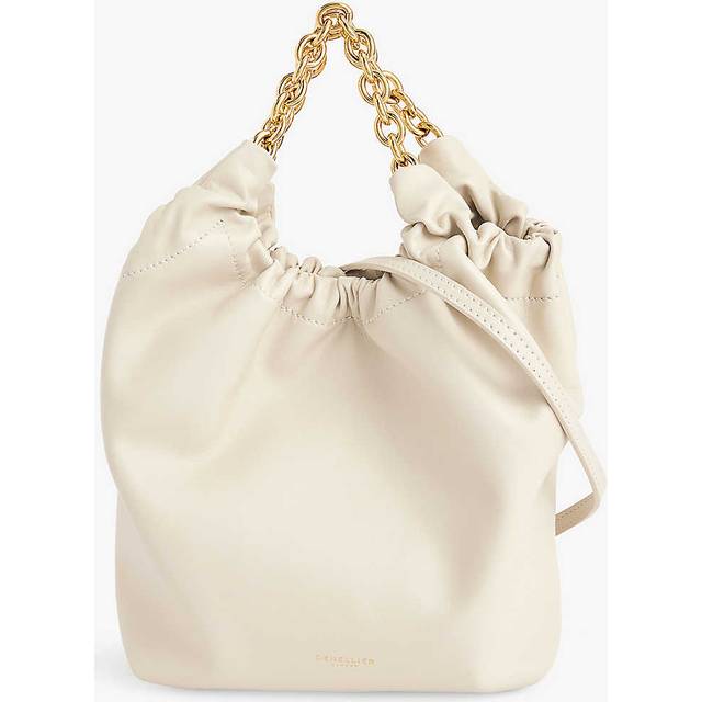 Demellier Womens Off White Miami Small Leather Shoulder Bag - OFF WHITE