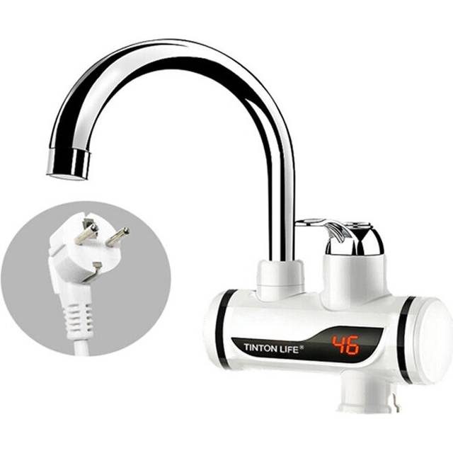 Instant Electric Water Heater Temperature Display Cold Water Heating Kitchen Hot 3000W Water Heater with LED EU Plug