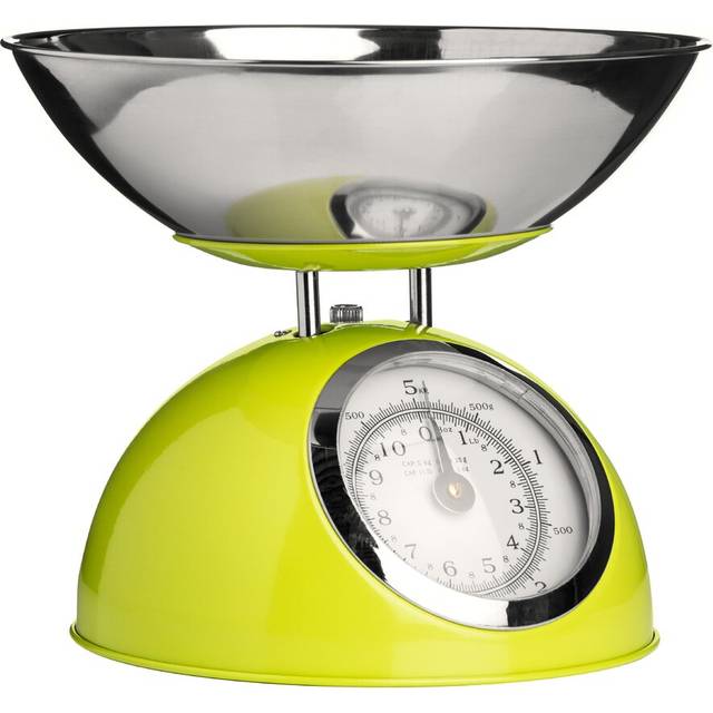 Mechanical Kitchen Scale - Lime Green (21cm H X 24cm W)