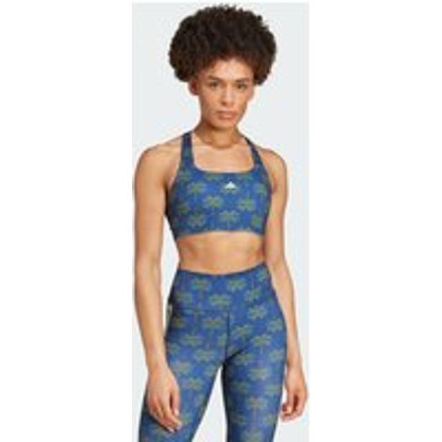 adidas x FARM Rio Medium-Support Bra - Night Indigo / Dark Marine / Cream White - 2XS (A-B)