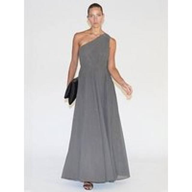 Religion One Shoulder Full Skirt Maxi Dress - Grey, Grey, Size 10, Women