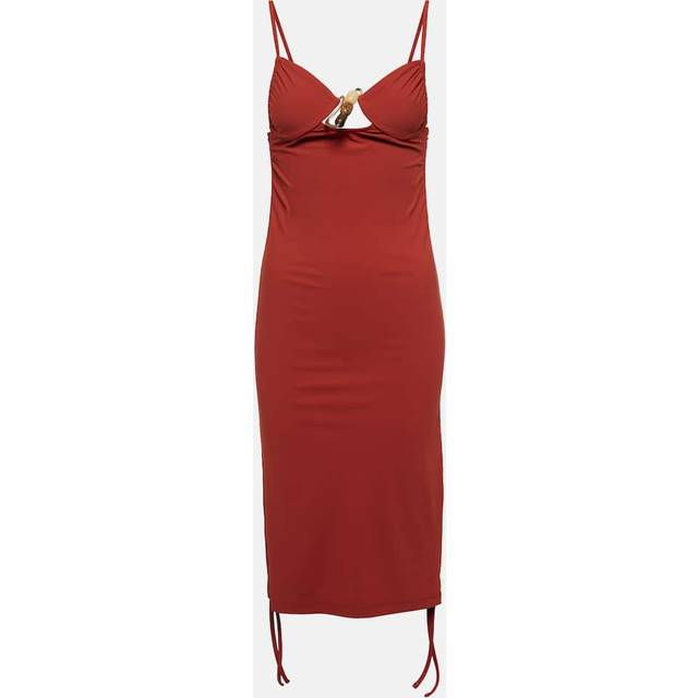 Christopher Esber Nebular ruched cutout midi dress