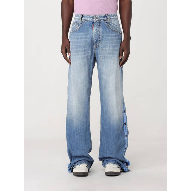 Straight Fit BIG Jeans With Logoed Bands And Side Buttons 27 size 46 (46)