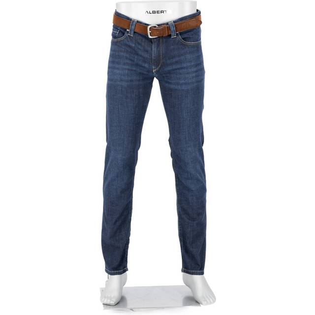 Alberto, Byxor, Herr, W34 L34, Pipe Jeans Blå Stilren - blue (W34 L34)