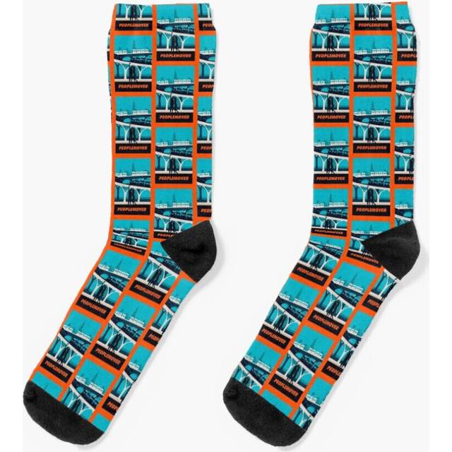 Dress Socks Peoplemover - Minimalist Travel Style - Theme Park Art Novelty Fancy Crazy Pattern Crew Casual for Men Women