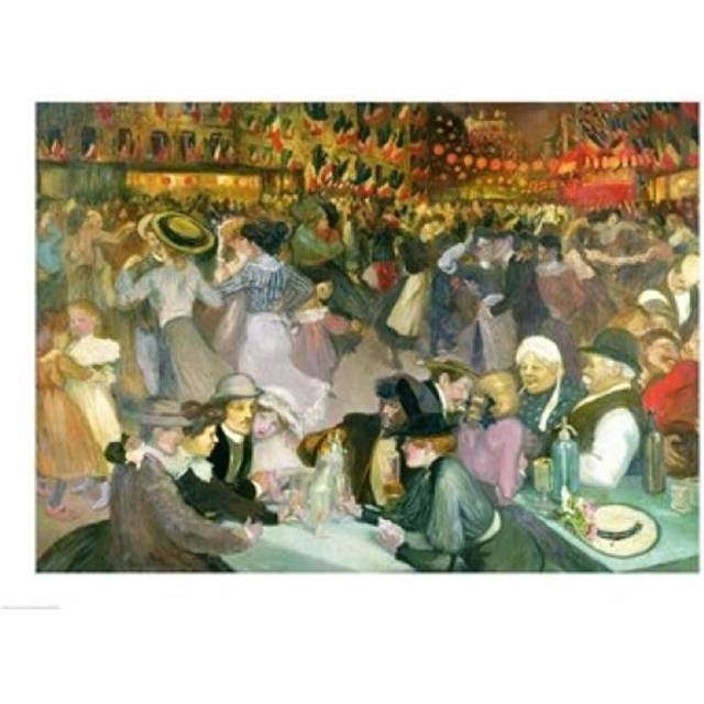 Ball on The 14th July Poster Print by Theophile-Alexandre Steinlen - 36 x 24 in. - Large