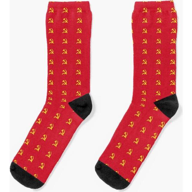 Dress Socks Simple Hammer and Sickle Novelty Fancy Crazy Pattern Crew Casual for Men Women