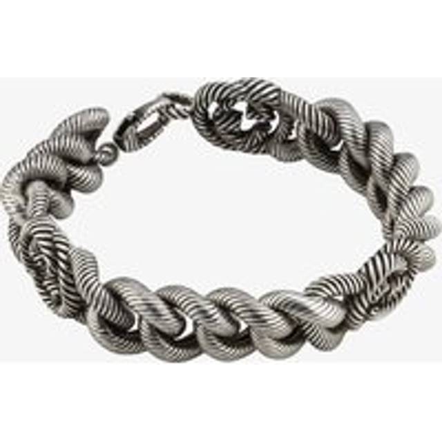 Gucci Interlocking Aged Silver Link Bracelet YBA599739001017