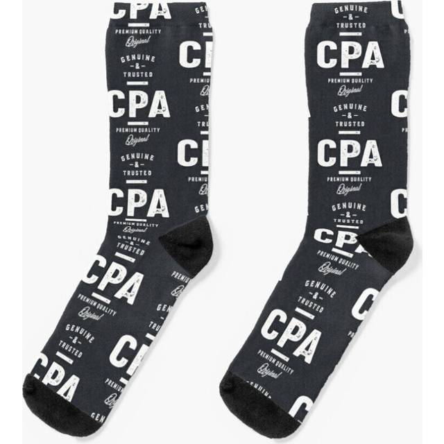 Dress Socks CPA Work Job Title Gift Novelty Fancy Crazy Pattern Crew Casual for Men Women