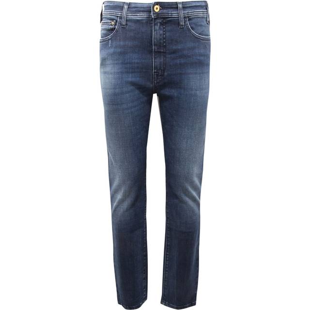 Cycle, Jeans, Dam, W27, Bomull, Högmidjade Skinny Jeans med Stentvätt