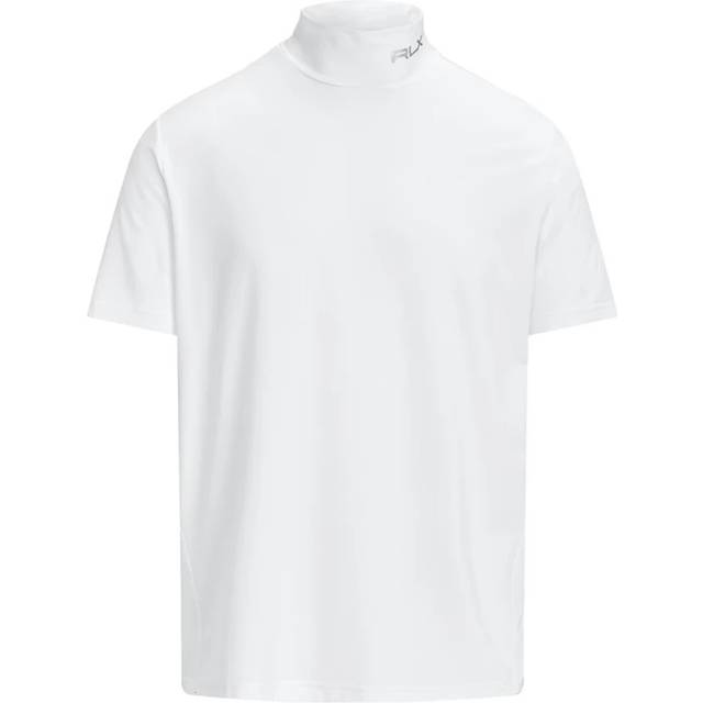 Polo Ralph Lauren, T-Shirts, male, White, XL, Mock Neck Logo T-Shirt